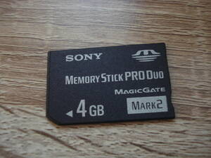 E★SONY メモリースティック PRO Duo 4GB ★送料84円