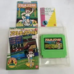 ほぼ新品 美品 アスレチックワールド ファミコン カセット 箱付き 説明書