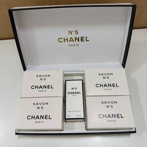 【TK0114】CHANEL No5 サヴォン 100g4個 オードゥトワレ 19ml １本 計5点セット 未使用 石けん 香水