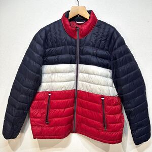 【美品】 TOMMY HILFIGER ダウンジャケット トミーヒルフィガー 中綿ジャケット ジャケット アウター ナイロン ライトダウン　XXL