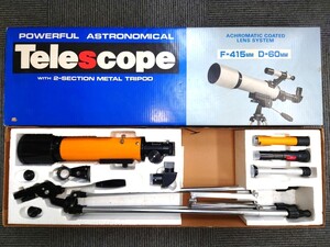 29855【天体望遠鏡】 STAR BOY-I　TELESCOPE　F=415mm　D=60mm　三脚付 ◆中古現状品