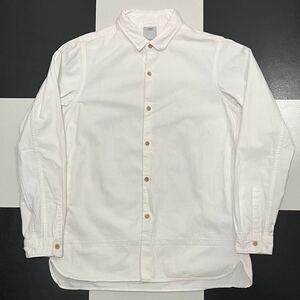 【767】 美品 VISVIM ロングライダー コットン リネン シャツ 2 M ホワイト White 白 ビズビム ヴィズヴィム LONG RIDER shirt