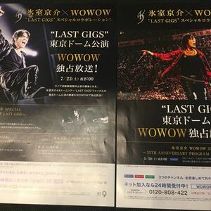 氷室京介 LAST GIGS WOWOW チラシ 2枚セット フライヤー