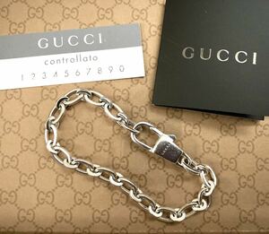 即決/送料込】希少/正規品 GUCCI OLD/オールドグッチ/ヴィンテージ ブレスレット シルバー925/スターリングシルバー(size18/カード2種付き