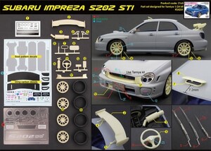 即決 ZOOMON 1/24 スバル インプレッサ Subaru Impreza S202 STI パーツセット タミヤ対応 送料無料