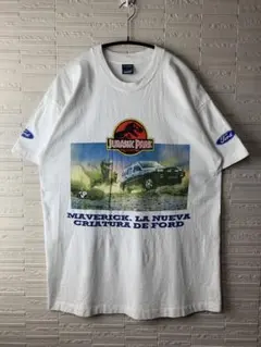 90sヴィンテージ　ジュラシックパーク　フォードford企業ロゴシネマTシャツ