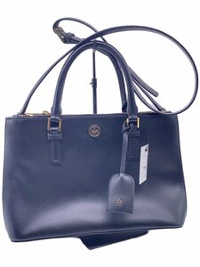 TORY BURCH◆トートバッグ/レザー/BLK/無地/HFA031 11-14