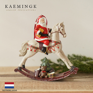 クリスマスツリー 飾り付け オーナメント 北欧 KAEMINGK アンティーク レトロ 木馬に乗ったサンタクロース