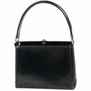 グッチ GUCCI ターンロック ハンドバッグ レザー ブラック レディース 【中古】