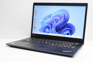 ノートパソコン Windows11 中古 WPS office搭載 Lenovo ThinkPad X390 第8世代 Core i5 SSD256GB メモリ8GB カメラ 13.3インチ