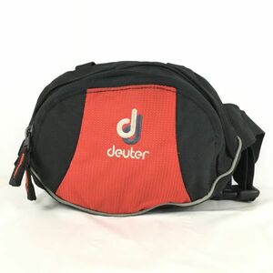 deuter/ドイター　ボディーバッグ　ウエストバッグ　赤×黒　小ぶり　管NO.B8-60