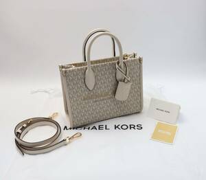 定価77,000円 新品 MICHAEL KORS マイケルコース MIRELLA トップジップショッパー クリーム