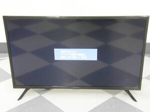 中古 2020年製液晶テレビ 山善 32V型 LED直下型バックライト搭載! 高品質の日本製エンジン QRT-32W2K 驚異の1円スタート