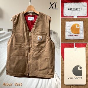 XL 新品 カーハート ダブリューアイピー Carhartt WIP 定番 ARBOR VEST コットンキャンバス アーバー ベスト ハミルトンブラウン 送料無料