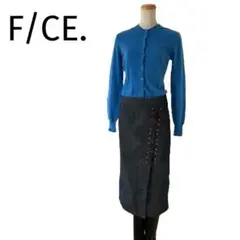 【美品】F/CE. エフシーイー レースアップスカート デニム ネイビー M