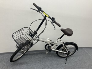 L201-SG6-195【引取推奨】 ASAHI アサヒ CYCLE BASE 折り畳み式自転車 SPL054529 スリフト206-9インチ 20(6) ホワイト ※譲渡証明書あり