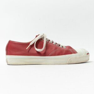 【1円スタート】CONVERSE コンバース JACK PURCELL ジャックパーセル アメリカ製 ローカットスニーカー シューズ 8 レッド 赤 レザー