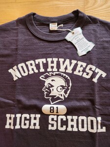 　即決★東洋 WARE HOUSE ウエアハウス 4601 アメカジ　NORTHWEST プリント半袖Tシャツ　スミクロ　M