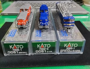 【未使用・美品】 KATO 3065-1 EF510 500番台 7002-3 DD51 北斗星牽引機関車・ DD51 耐寒形『あけぼの』などの牽引機関車