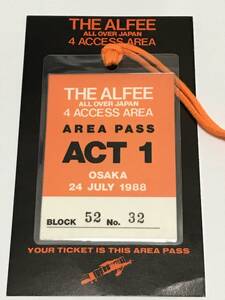 THE ALFEE　コンサートPASS 1988