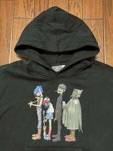 H&M エイチアンドエム GORILLAZ ゴリラズ ユーズド スウェット パーカー S ブラック 黒 フーディ ロック バンド