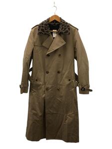 JOHN LAWRENCE SULLIVAN◆19AW/トレンチコート/46/コットン/ベージュ/レオパード/1B034-0219-98