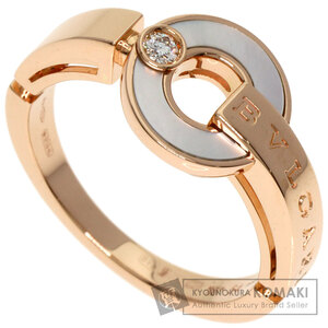 BVLGARI ブルガリ オープンワーク ダイヤモンド シェル #54 リング・指輪 K18ピンクゴールド レディース 中古