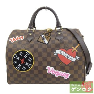 【中古】LOUIS VUITTON ルイ・ヴィトン ダミエ LVストーリーズパッチーズ スピーディバンドリエール30 N40060【質屋】