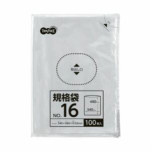 【新品】(まとめ) TANOSEE 規格袋 16号0.02×340×480mm 1セット（1000枚：100枚×10パック） 【×5セット】