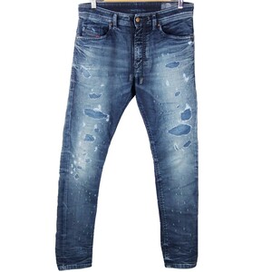 ■DIESEL ディーゼル THOMMER CB-NE 069CC ジョグジーンズ JOGG JEANS / メンズ リペア加工 ストレッチ ニットデニム ジョグパンツ size 30