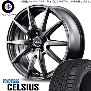 155/65R14 軽自動車用 TOYO セルシアス シュナイダー SLS 14インチ 5.5J +45 4H100P オールシーズンタイヤ ホイールセット 4本