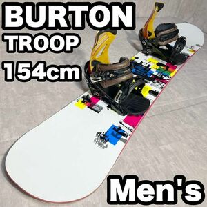 スノーボードセット バートン BURTON TROOP メンズ 2点 154cm トュループ 人気モデル 初心者 中級者 送料無料 ビンディング バインディング