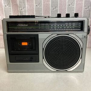 L745 Victor RC-242 ラジオカセットレコーダー FM/AM 本体のみ/通電OK 動作未確認 ジャンク品