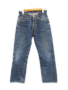 ドゥニーム DENIME デニムパンツ ジーンズ XXタイプ 革パッチ セルビッチ ブルー メンズ