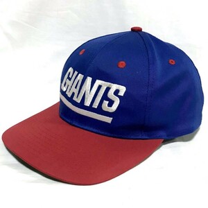 【デッドストック】90s NFL CAP ニューヨークジャイアンツ スナップバック キャップ フリー 青 赤 帽子 アメフト ヴィンテージ 新品 レア