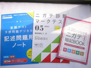 進研ゼミ 中学講座 セット/「 記述問題用ノート」＋「ニガテ 攻略 暗記BOOK」＋「ニガテ診断マークテスト 難関挑戦コース」 解なし