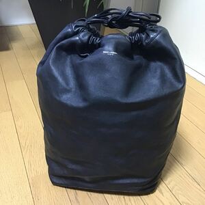 美品 サンローランパリ　巾着　レザー