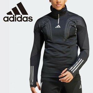 ★アディダス adidas 定価9350円 新品 メンズ 吸汗速乾 保温 トレーニング バラクラバ 長袖 シャツ 黒 Mサイズ [IK9514-M] 三 壱★QWER★