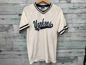 BIKE ATHLETIC バイクアスレティック 半袖Tシャツ Vネック ホワイト Mサイズ MLB Yankees ヤンキース