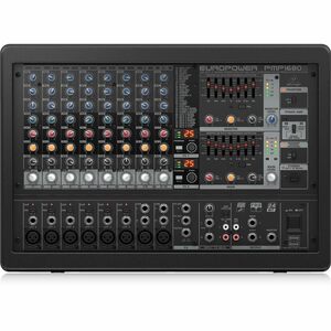 【中古】Behringer パワードミキサー 最大2 x 800W 高品質マイクプリアンプ 超軽量 FX搭載 PMP1680S