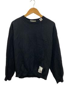 MIHARA YASUHIRO◆23AW/DISTRESSED KNIT/セーター(厚手)/46/ウール/BLK/無地/J11SW503