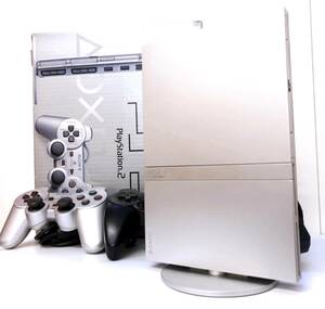 【970】ソニー プレイステーション2 SCPH-75000SSS 本体セット サテンシルバー PS2 SONY PLAY STATION2 プレステ テレビゲーム