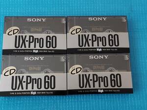 SONY UX-Pro60 ハイポジカセットテープ4本 「新品・未使用・未開封」