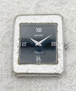 ☆時計★RADO ラドー Elegance エレガンス Ag925 シルバー 銀無垢 黒文字盤 レディース 手巻き 腕時計 フェイスのみ