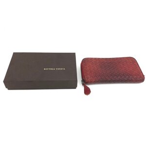 BOTTEGA VENETA　ボッテガヴェネタ　イントレチャート　ラウンドファスナー長財布　B00969594N　箱付き【DAAS8085】