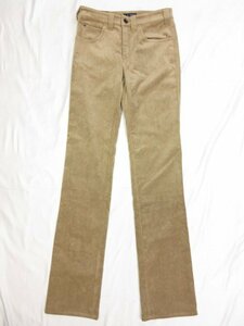 極美品【ARMANI JEANS アルマーニジーンズ】ブランドロゴ装飾 コーデュロイパンツ (レディース) size25 ライトブラウン系 □33LP2448□