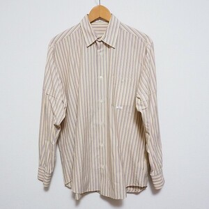 #apc パパス Papas 長袖シャツ 50 黄色 グレー ピンク ストライプ メンズ [796614]