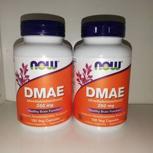 【2個セット】DMAE 250mg 100粒 NOW Foods ナウフーズ【新品・送料込】