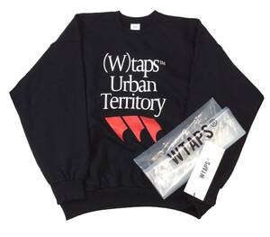 未使用 WTAPS ダブルタップス SNEAK SWEATER / COTTON スウェット トレーナー X 04 ブラック Urban Territory 222ATDT-CPM01S