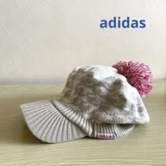 adidas neoアディダスネオ 　つば付き　ボンボン　ニット帽